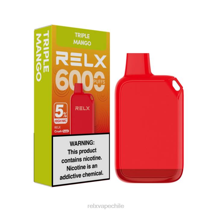 RELX Crush Pocket 6000 5% alto nic mango triple XVVN26 - Relx Device For Sale