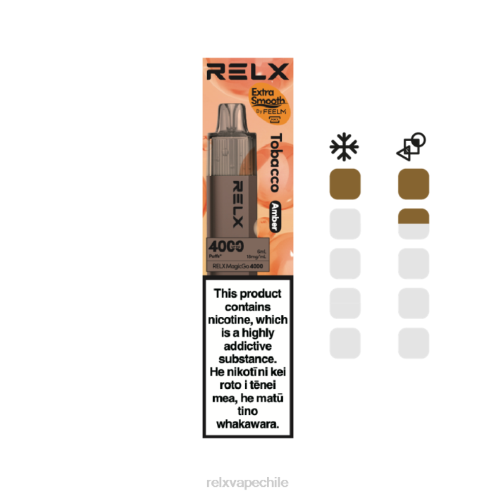 RELX MagicGo 4000 vaporizadores desechables tabaco (ámbar) XVVN5 - Relx Tiendas