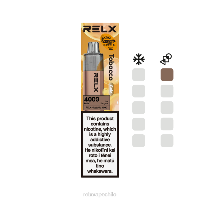 RELX MagicGo 4000 vaporizadores desechables tabaco (oro) XVVN2 - Relx Vape Precio