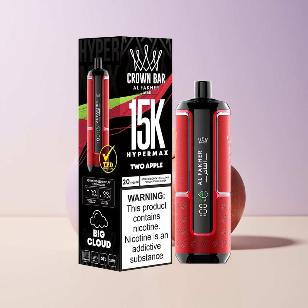 Al Fakher Crown Bar 15K Dos Manzanas Hypermax Chile Por Mayor