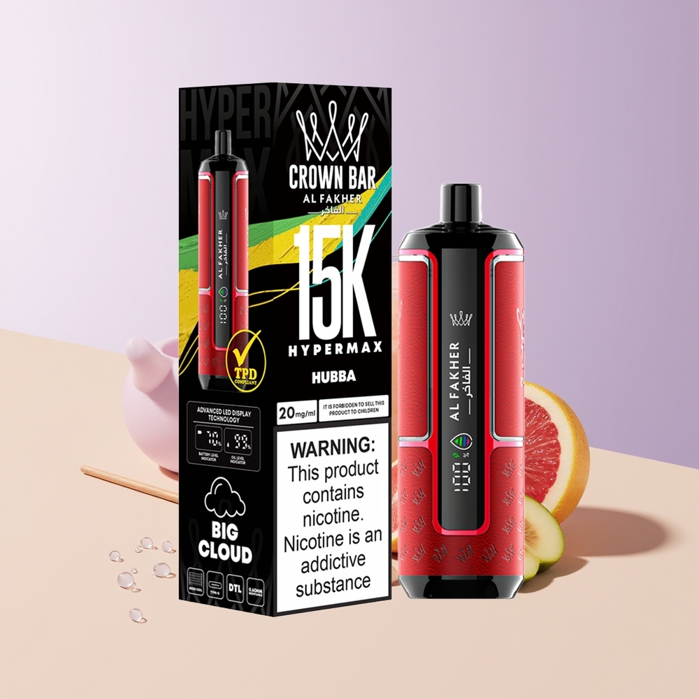 Al Fakher Crown Bar 15K Hipermáx Desechable Vape Kit 22ml Chile Por Mayor