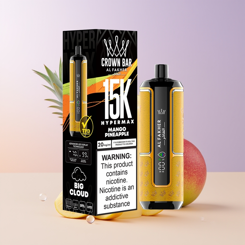 Al Fakher Crown Bar 15K Mango Piña Compacto Chile Por Mayor