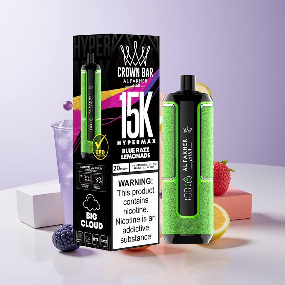 Al Fakher Crown Bar 15K Razz Limonada Portátil Chile Por Mayor