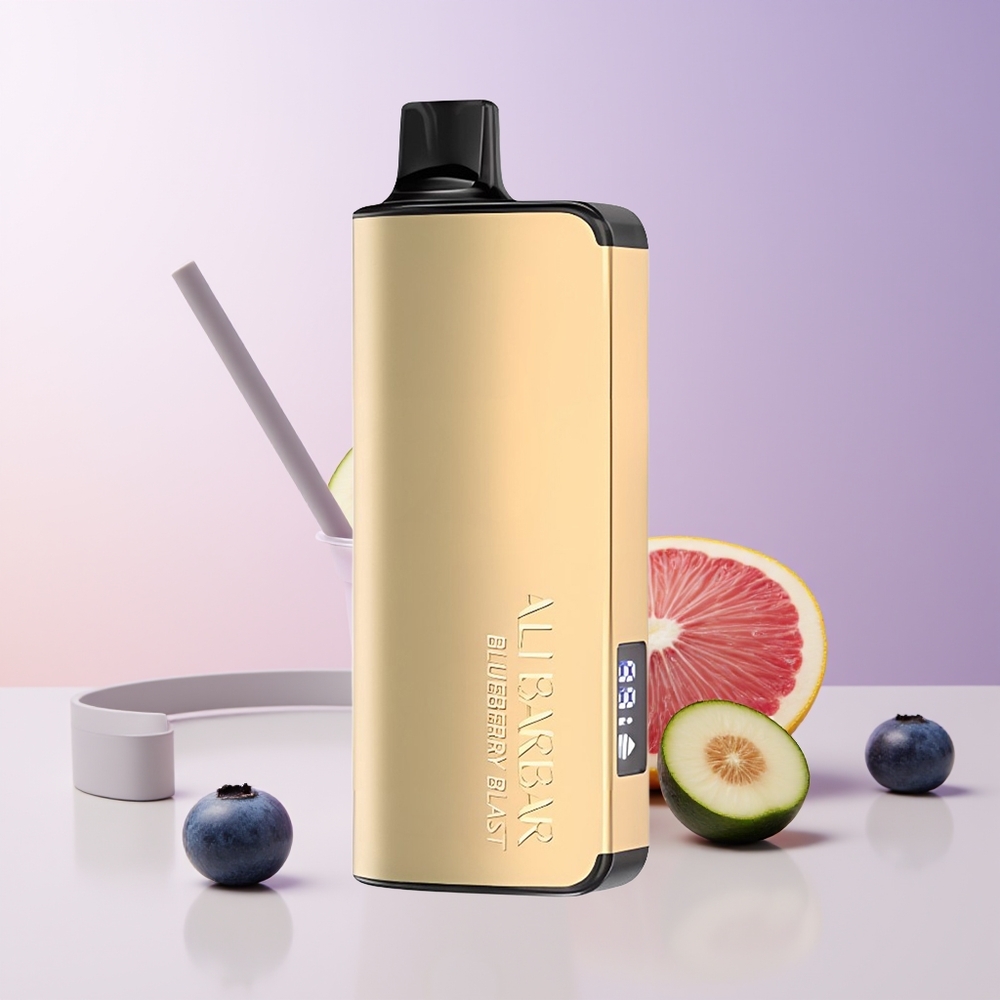 Alibarbar Ingot 9000 Puffs Vape Disposable Explosión de Arándanos LED Display Chile Por Mayor