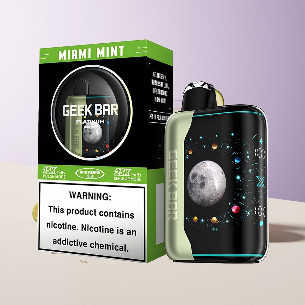 GEEK BAR Platinum Edition 25000 Chupadas Menta Miami Dual Malla Chile Por Mayor