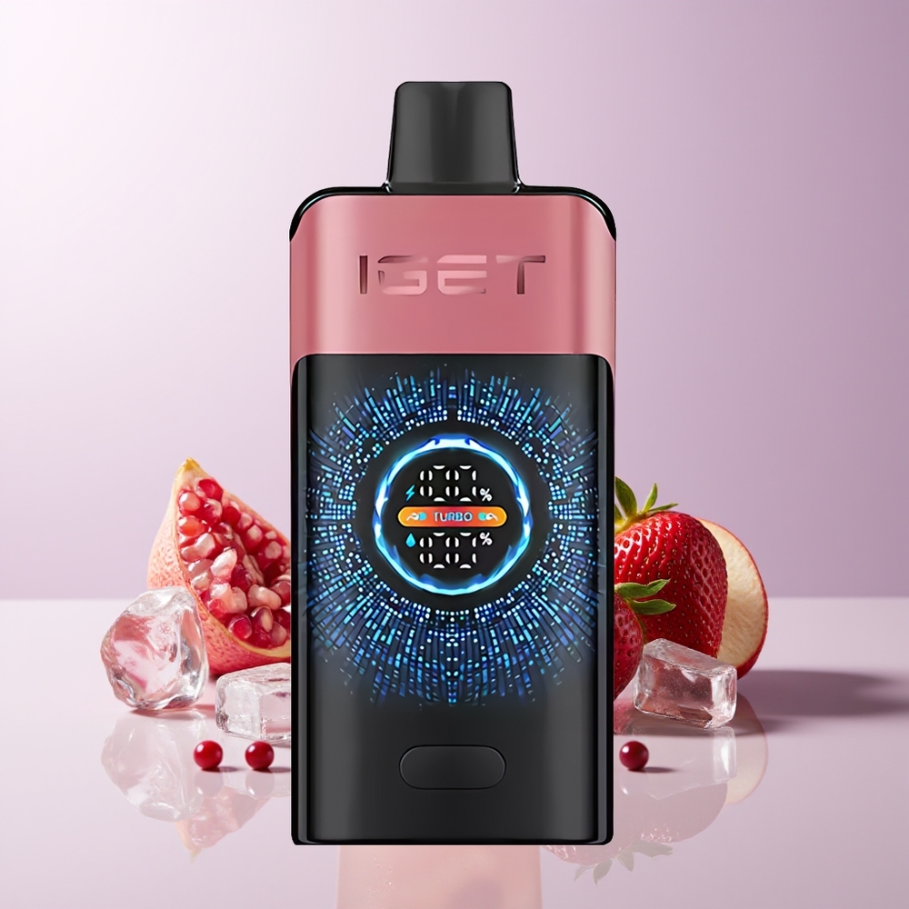 IGET ONE 12000 Puffs Desechable Vape Fresa Granada Hielo Pantalla Grande Curva a Color Chile Por Mayor