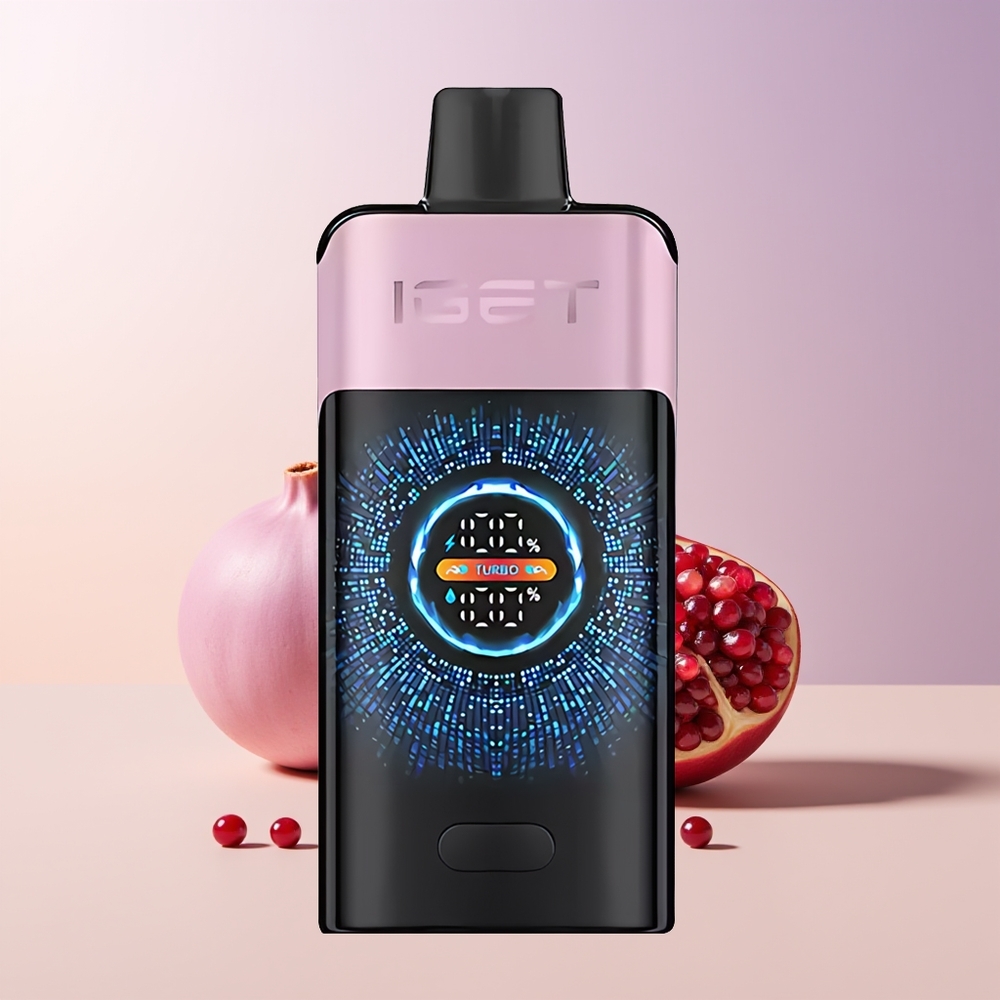 IGET ONE 12000 Puffs Vape Desechable Cereza Granada Pantalla Grande Curva Color Chile Por Mayor