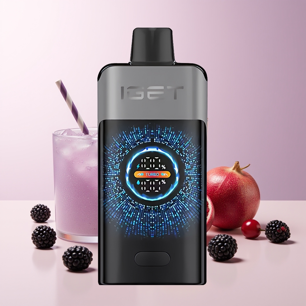 IGET ONE 12000 Puffs Vape Desechable Mora Cereza Granada Pantalla Grande Curva Chile Por Mayor