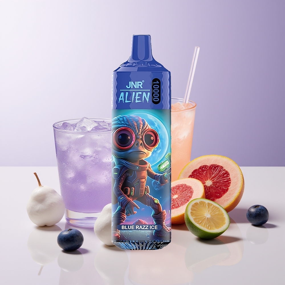 JNR Alien 10000 Puffs Blue Razz Ice Luz LED Chile Por Mayor