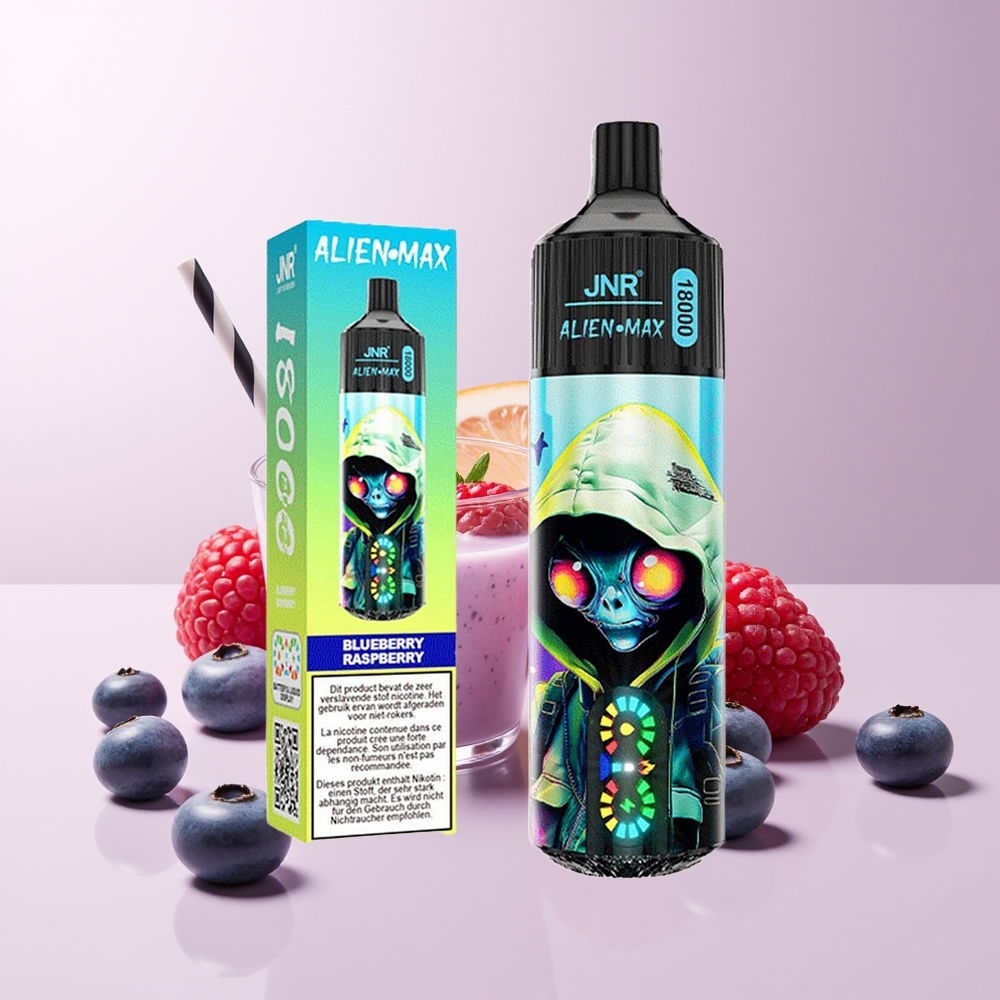 JNR Alien Max 18000 Puffs Arándano Frambuesa Dual Mesh Chile Por Mayor