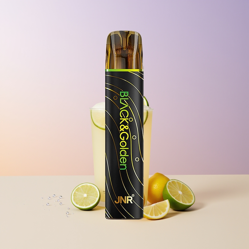 JNR Black&Golden 800 Puffs Vape Limón & Lima Sin Carga Chile Por Mayor