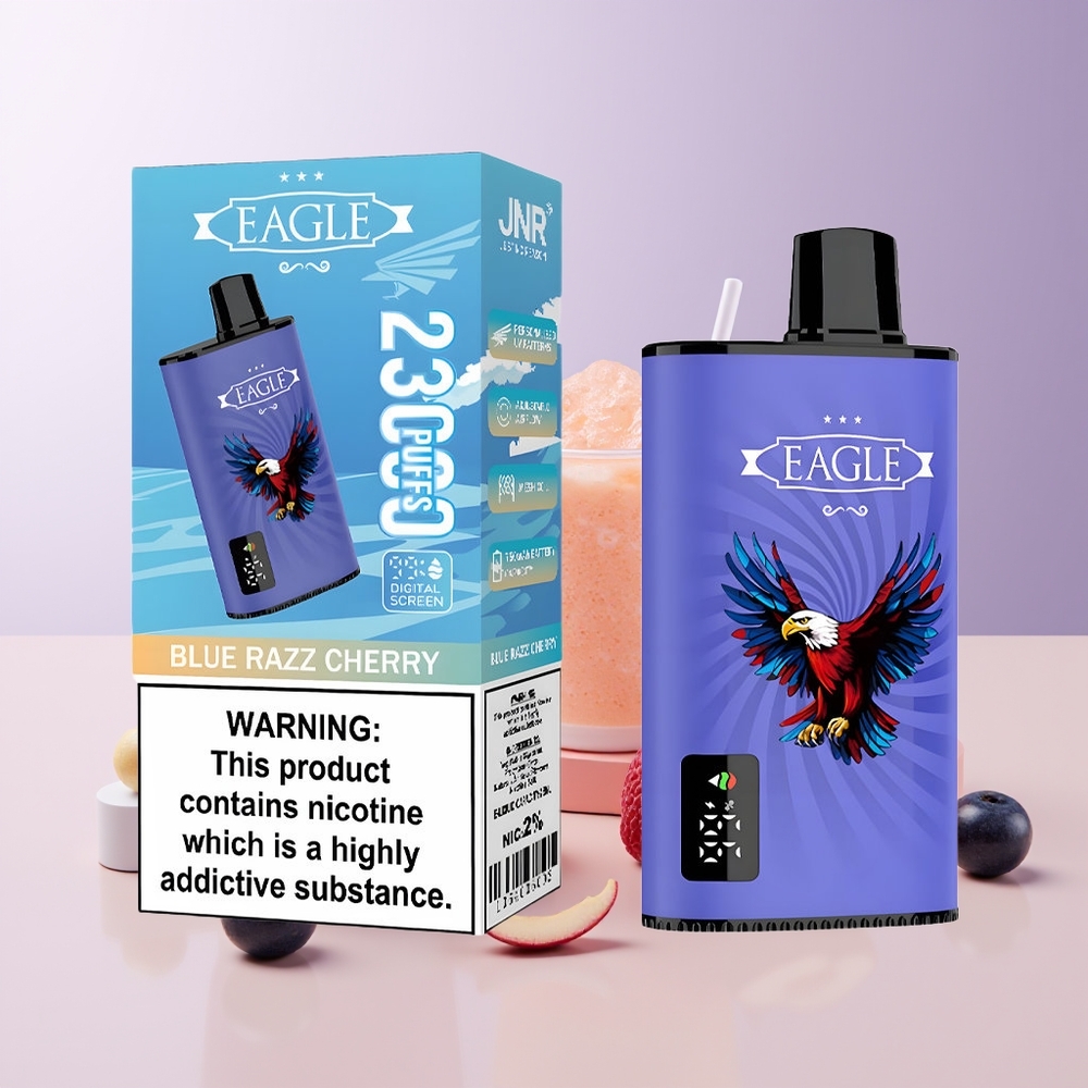 JNR EAGLE Smart 23000 Puffs Frambuesa Azul Cereza Pantalla Digital Chile Por Mayor