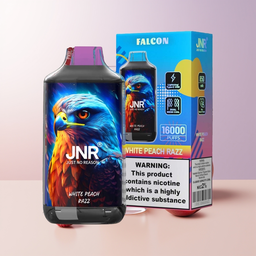 JNR Falcon 16000 Bocadillos Melocotón Blanco Frambuesa 850 mAh Chile Por Mayor