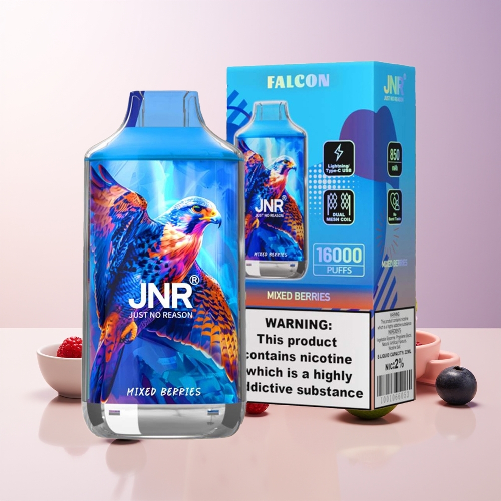 JNR Falcon 16000 Puffs Bayas Mixtas Smart LED Display Chile Por Mayor