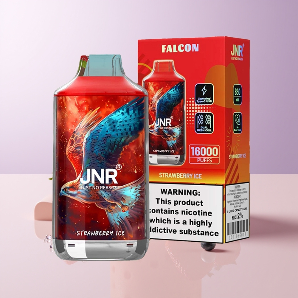 JNR Falcon 16000 Puffs Fresa Helada 850 mAh Chile Por Mayor