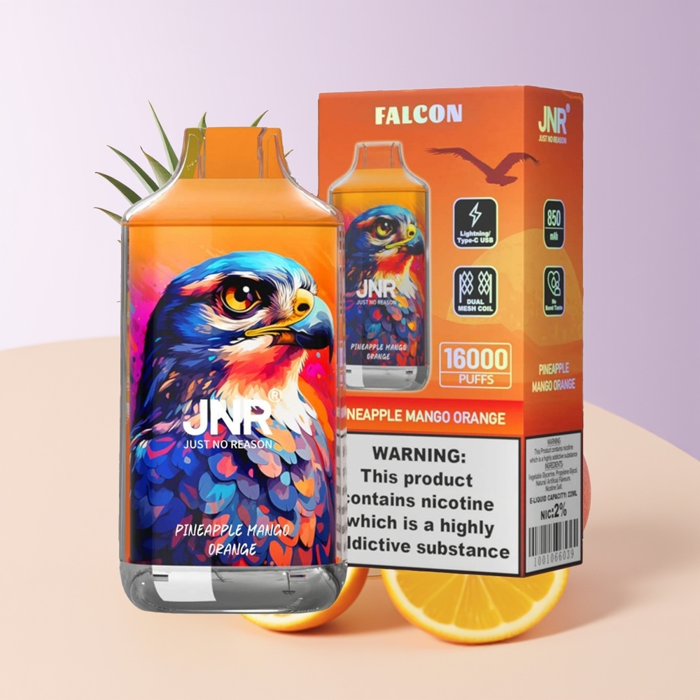 JNR Falcon 16000 Puffs Piña Mango Naranja Dual Mesh Coil Chile Por Mayor
