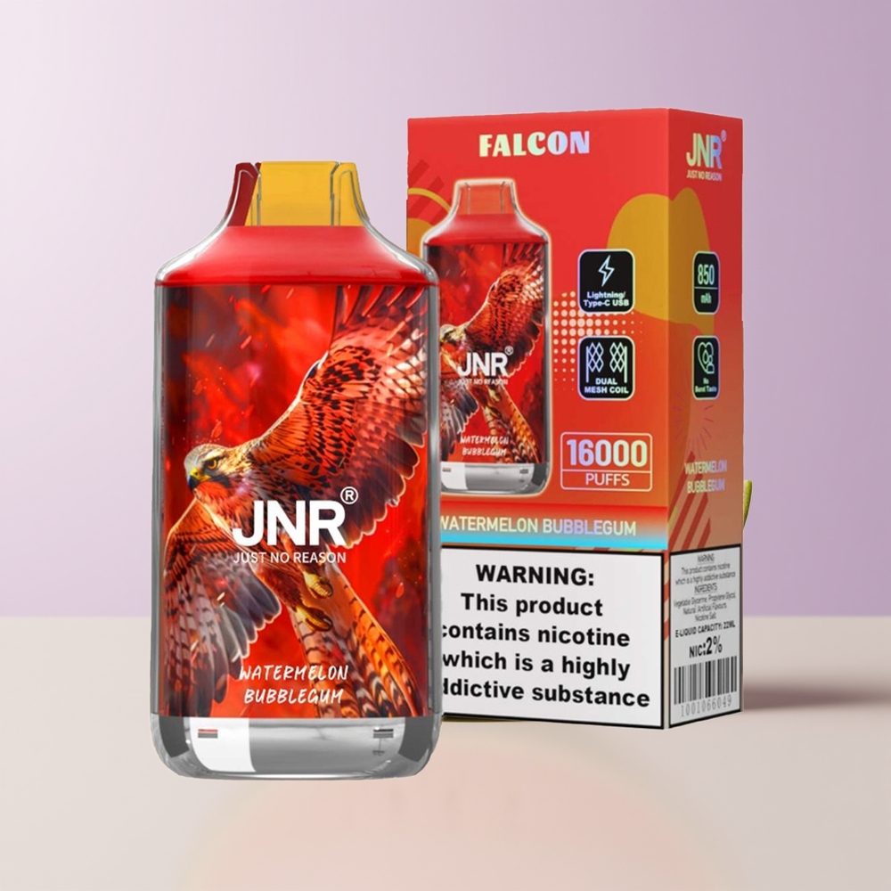 JNR Falcon 16000 Puffs Sandía Bubblegum Smart LED Display Chile Por Mayor