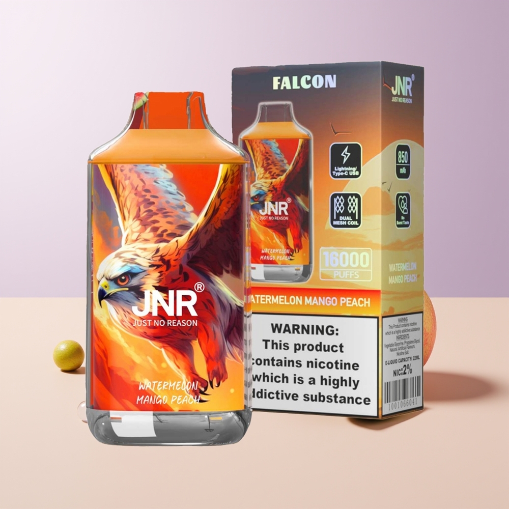 JNR Falcon 16000 Puffs Sandía Mango Durazno Batería 850 mAh Chile Por Mayor