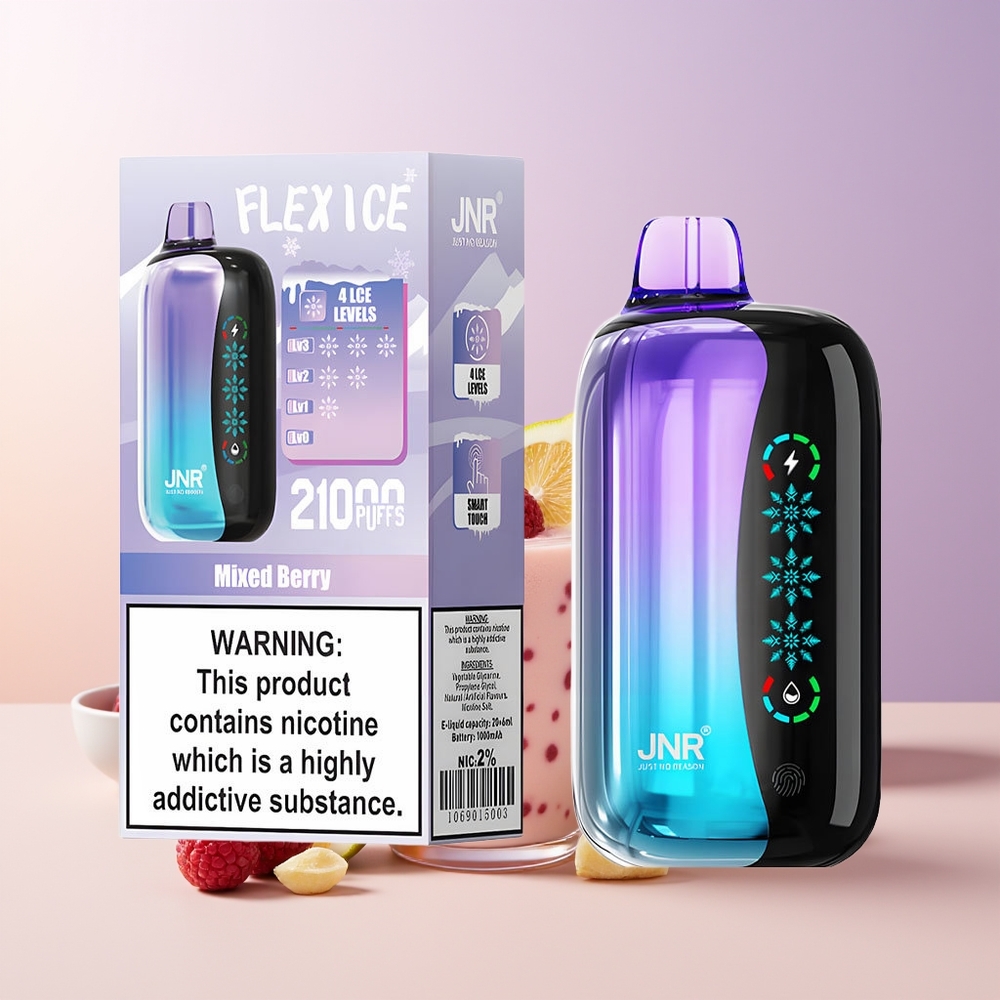 JNR Flex Ice 21000 Chupadas Vape Desechable Frutos Rojos Mezclados Ajustable Chile Por Mayor