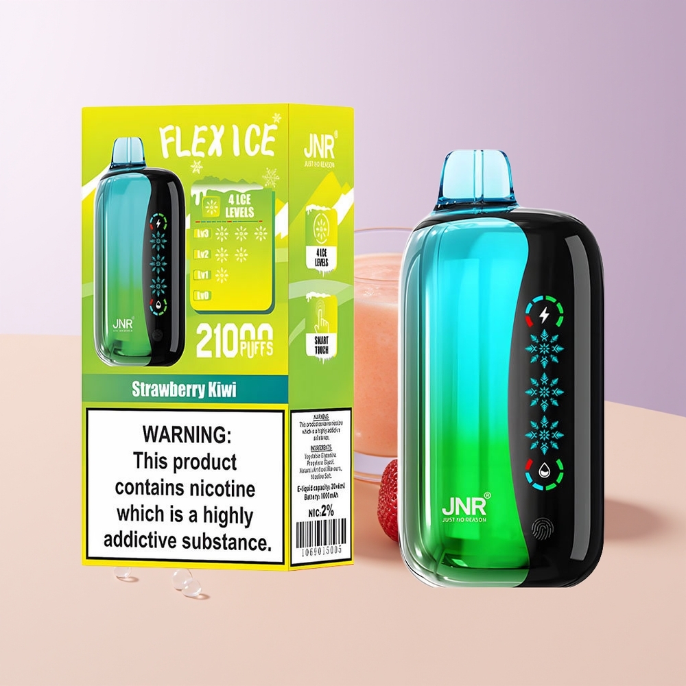 JNR Flex Ice 21000 Puffs Fresa Kiwi Ajustable Chile Por Mayor