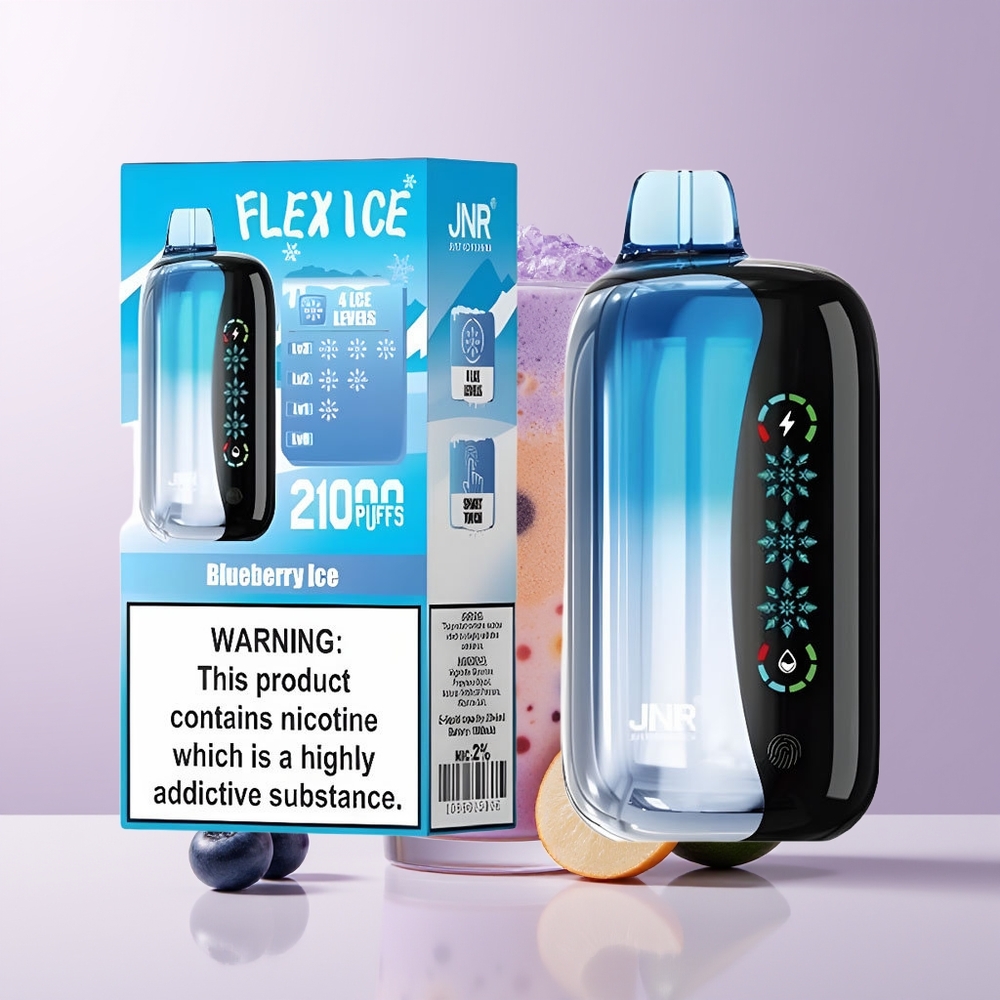 JNR Flex Ice 21000 Puffs Vape Desechable Arándano Helado 26ml Chile Por Mayor