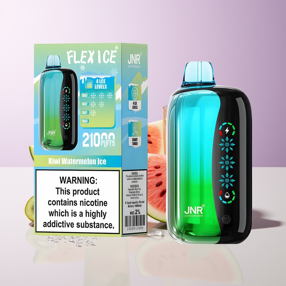 JNR Flex Ice 21000 Puffs Vape Desechable Kiwi Sandía Hielo 26ml Chile Por Mayor