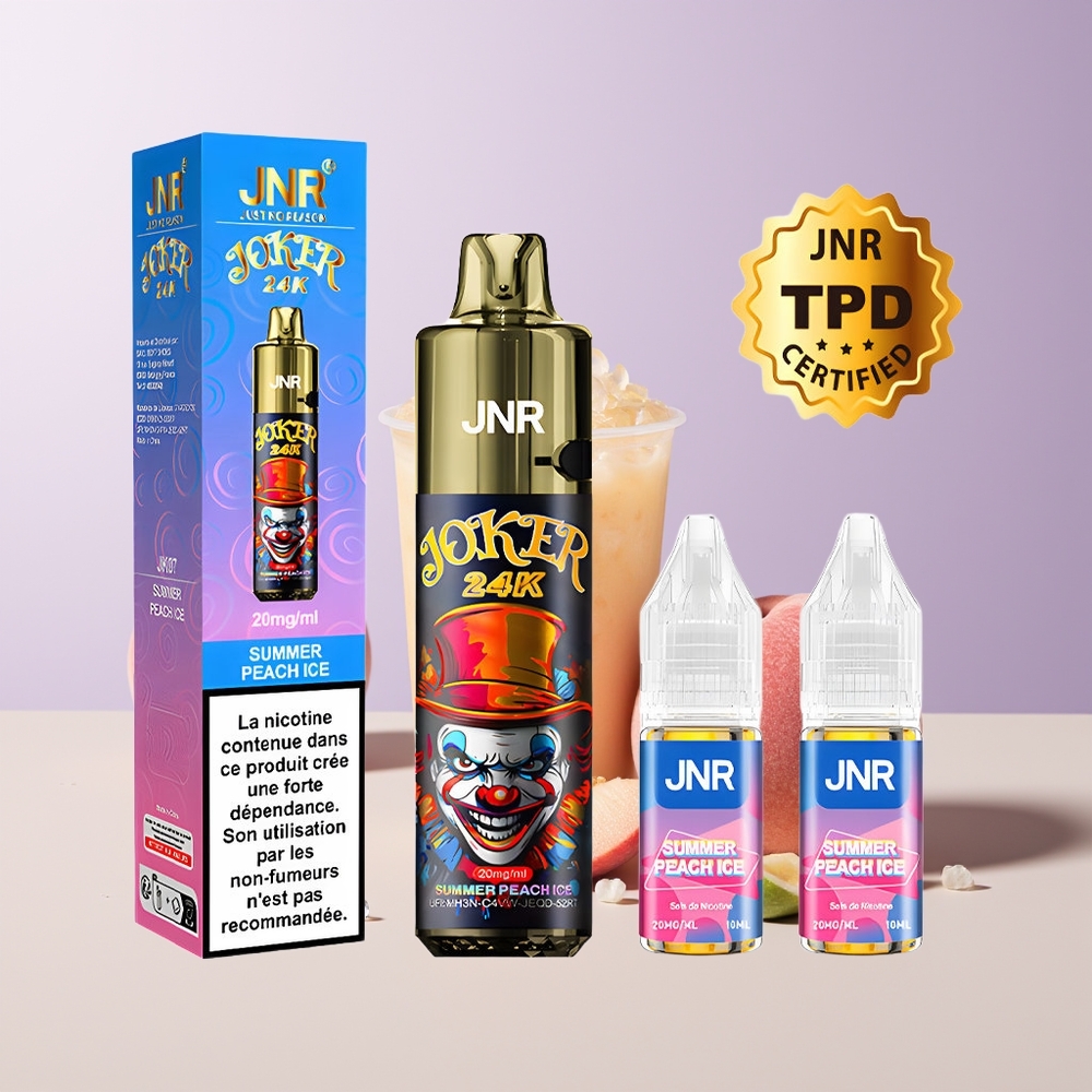 JNR Joker 24000 Puffs Durazno de Verano con Hielo Chile Por Mayor