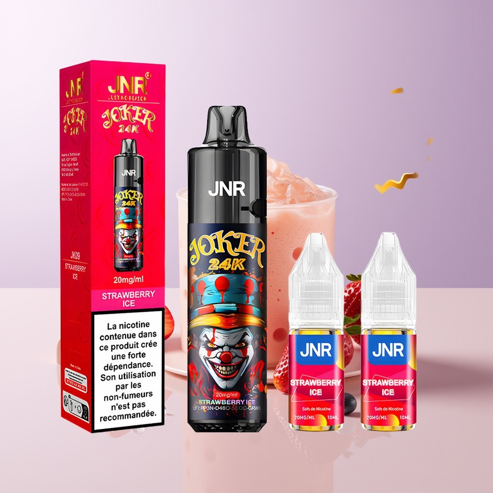 JNR Joker 24000 Puffs Fresa Hielo 2% Nicotina Chile Por Mayor