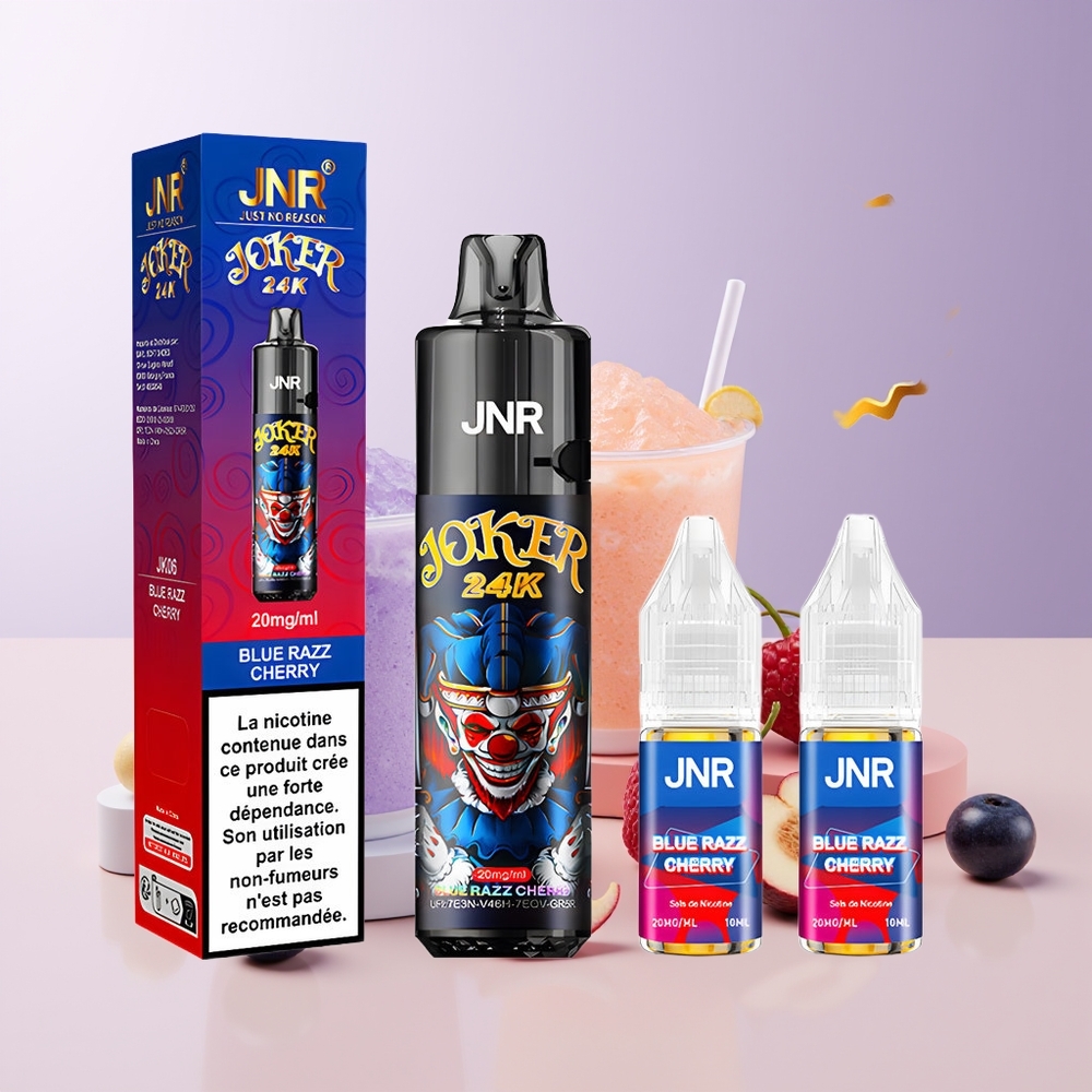 JNR Joker 24000 Puffs Vape Blue Razz Cereza 2% Nicotina Chile Por Mayor