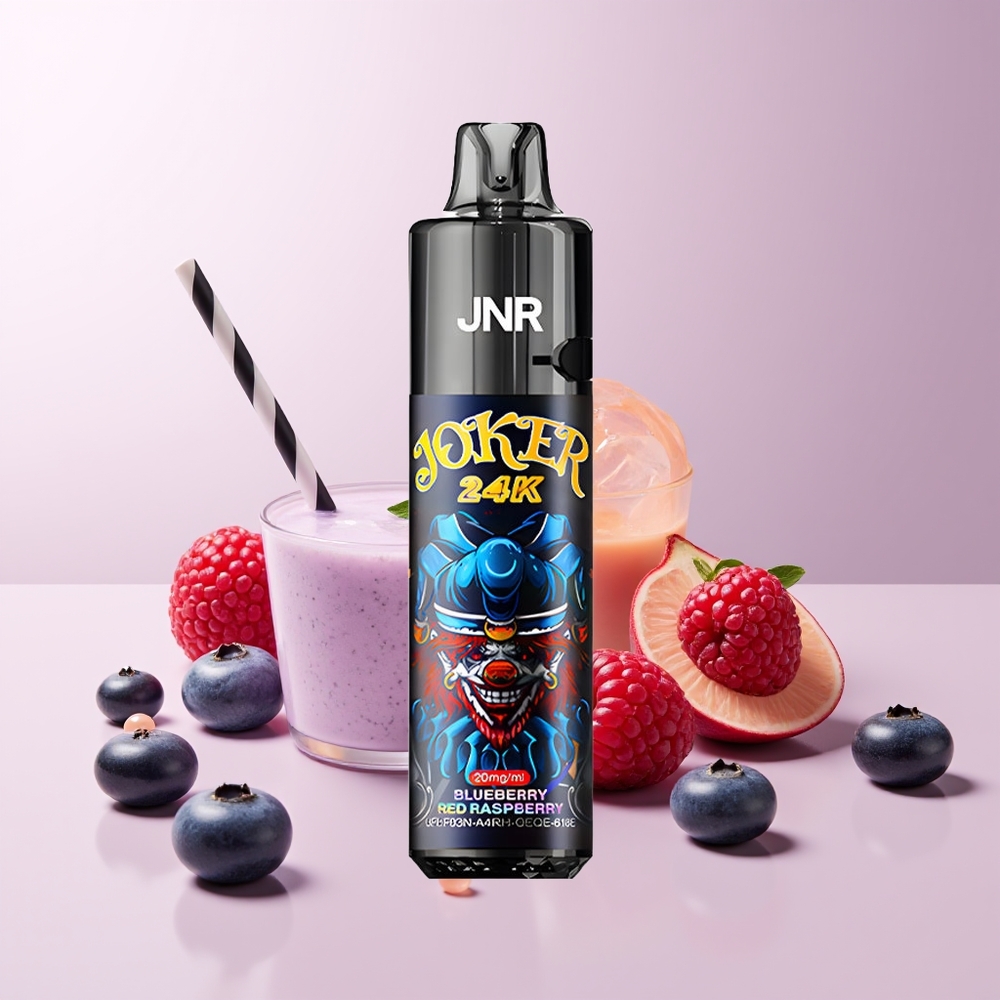 JNR Joker 24000 Puffs Vape Desechable Arándano Frambuesa Roja 2% Nicotina Chile Por Mayor