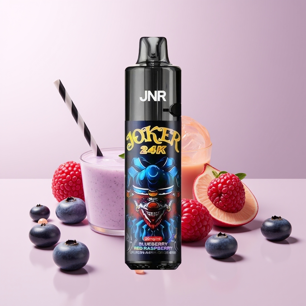 JNR Joker 24000 Puffs Vape Desechable Arándano Frambuesa Roja 2% Nicotina Chile Por Mayor