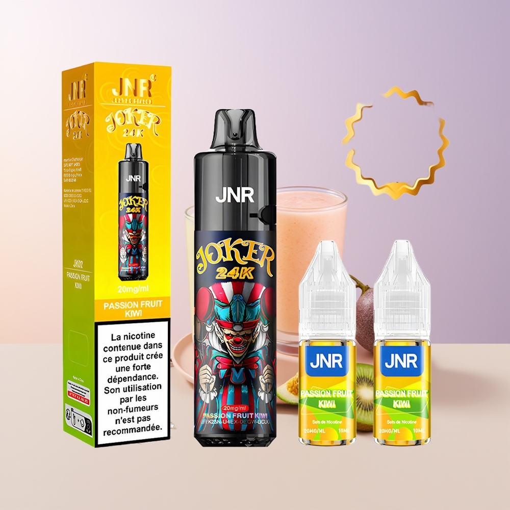 JNR Joker 24000 Puffs Vape Fruta de la Pasión Kiwi 2% Nicotina Chile Por Mayor