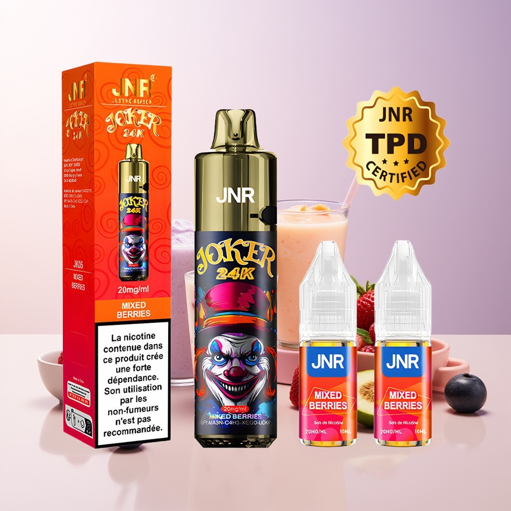 JNR Joker 24000 Puffs Vape Frutos del Bosque 2% Nicotina Chile Por Mayor