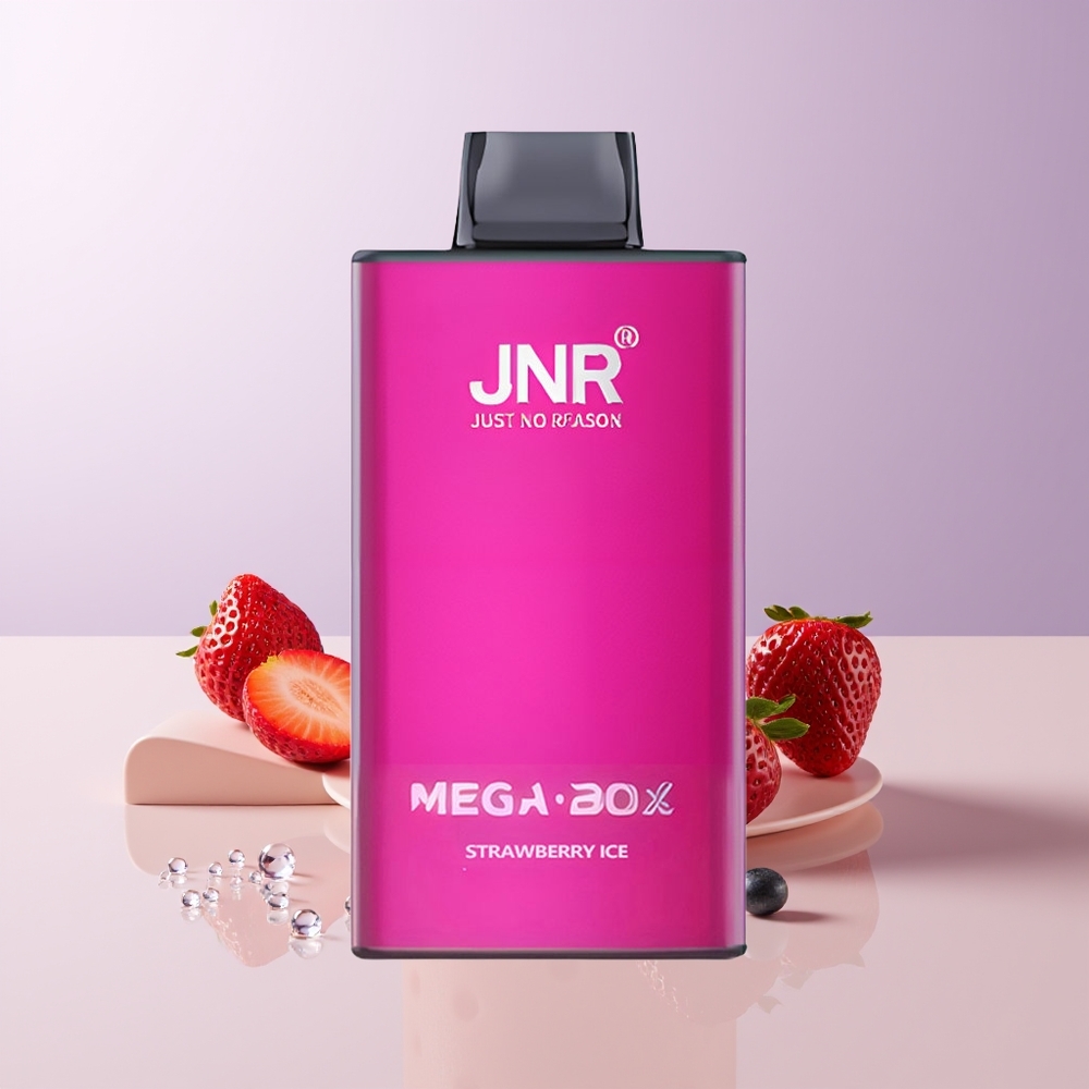 JNR Mega Box 25000 Puffs Fresa Hielo Carga Rápida Tipo-C Chile Por Mayor