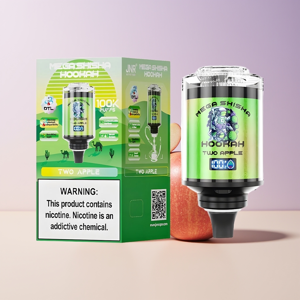 JNR Mega Shisha Hookah 100K Dos Manzanas 2200mAh Chile Por Mayor