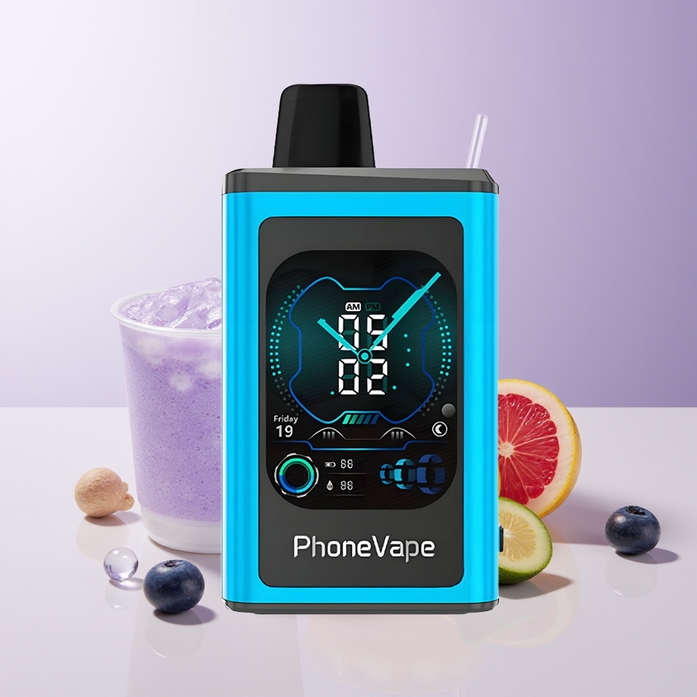 JNR PhoneVape 30000 Puffs Vape Arándano Azul Helado Pantalla Completa Chile Por Mayor