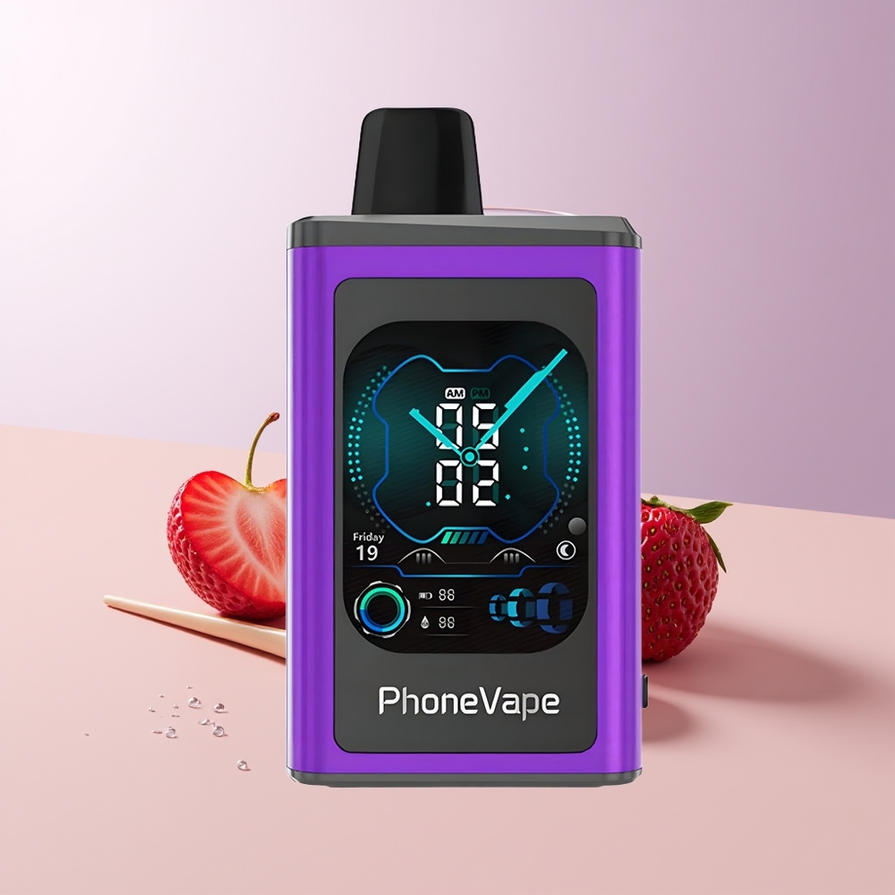 JNR PhoneVape 30000 chupadas Cereza Fresa Frambuesa Pantalla Completa Chile Por Mayor