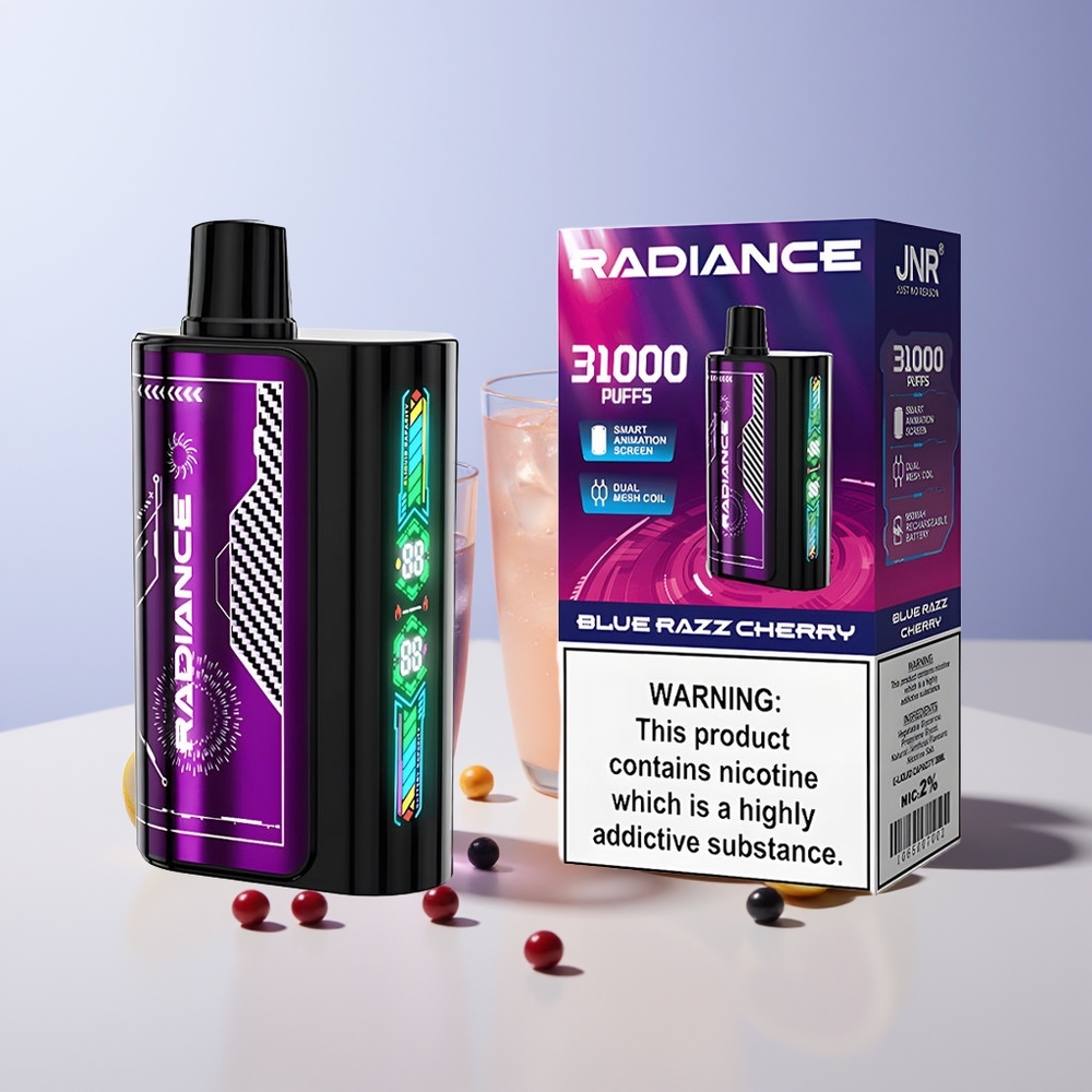 JNR Radiance 31000 Bocados Blue Razz Cereza Dual Mesh Chile Por Mayor