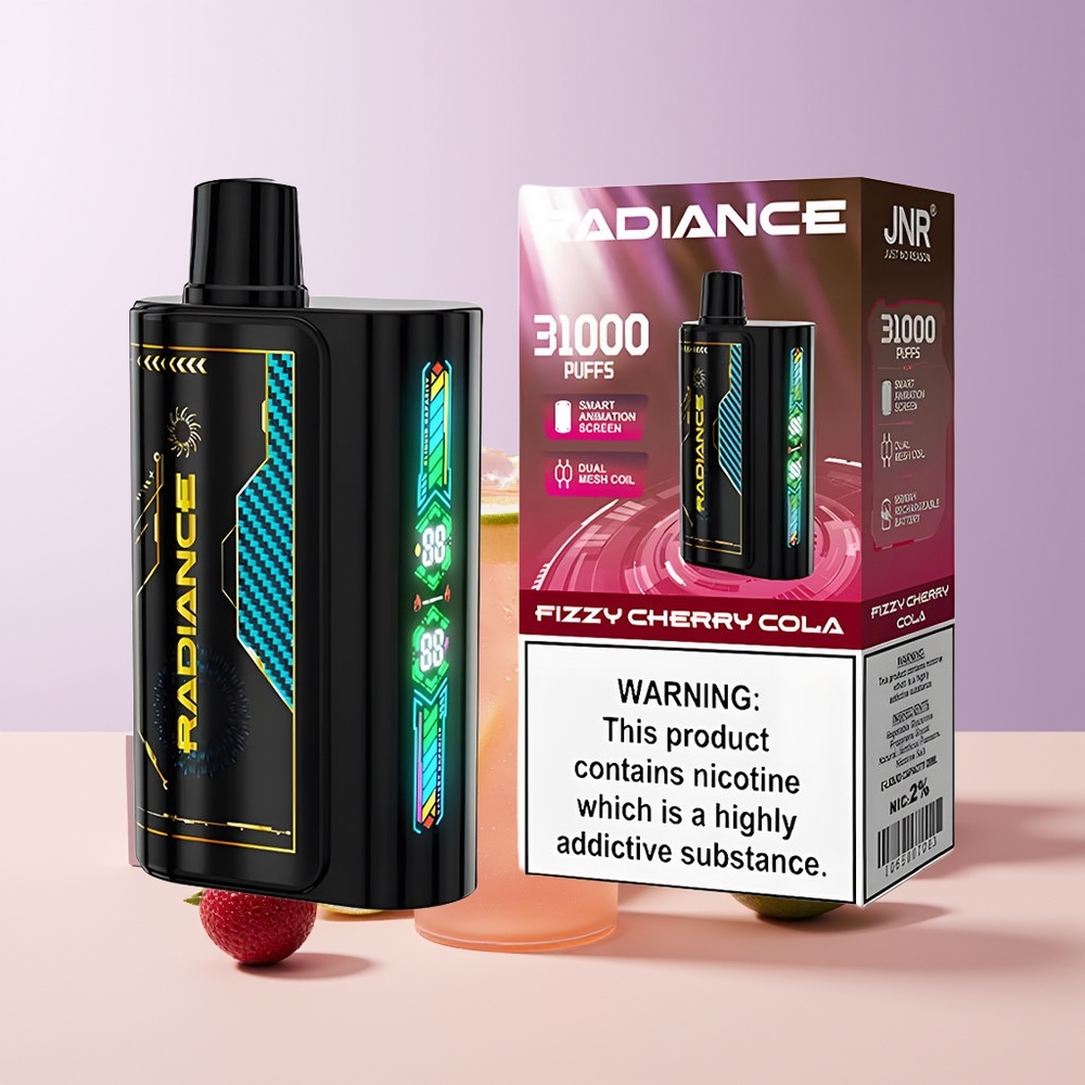 JNR Radiance 31000 Puffs Cereza Cola Fizzy Dual Mesh Coil Chile Por Mayor