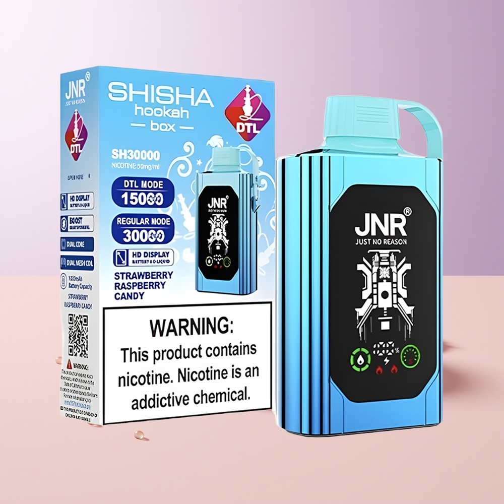 JNR Shisha Hookah Box 20500 Bocas Fresa Frambuesa Caramelo Dual Mesh Coil Chile Por Mayor