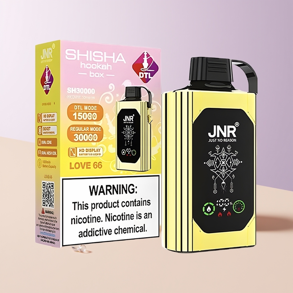 JNR Shisha Hookah Box 20500 Puffs Amor 66 Dual Mesh Coil Chile Por Mayor