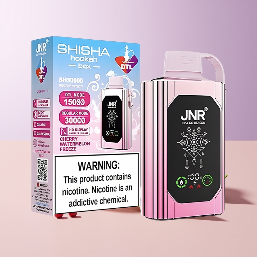 JNR Shisha Hookah Box 20500 Puffs Cereza Sandía Helada Chile Por Mayor