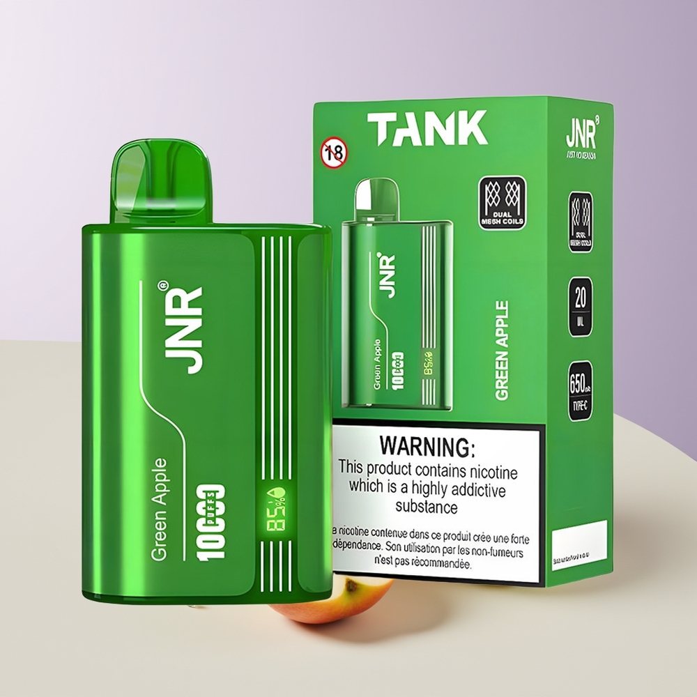 JNR Tank 10000 Puffs Manzana Verde Durazno Pera Pantalla Digital Chile Por Mayor