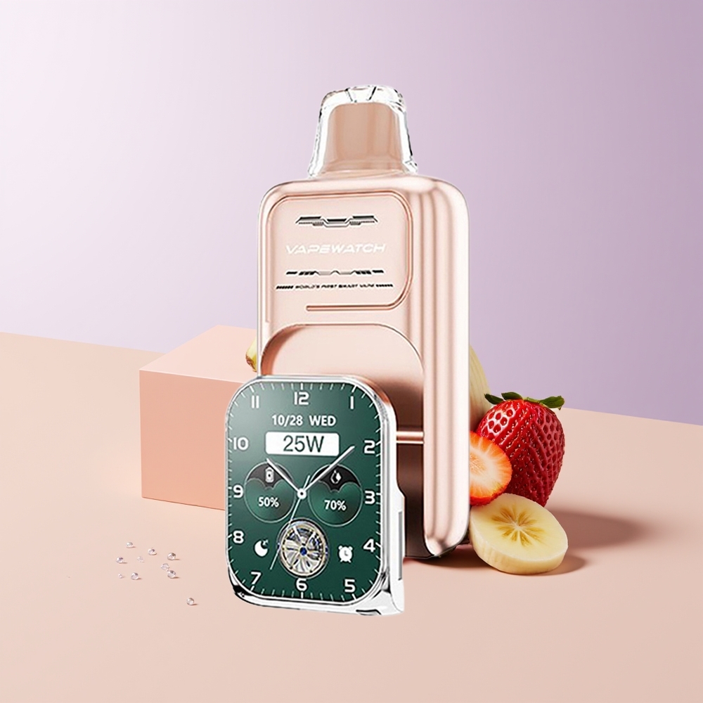 JNR VapeWatch 30000 Boquillas Fresa Plátano Carga Rápida Tipo-C Chile Por Mayor