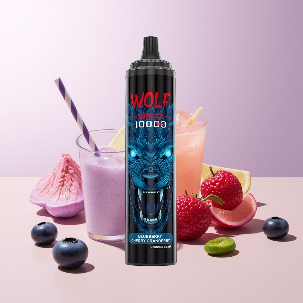 JNR Wolf Niplo 10000 Bocados Arándano Cereza Blueberry 20ml Chile Por Mayor