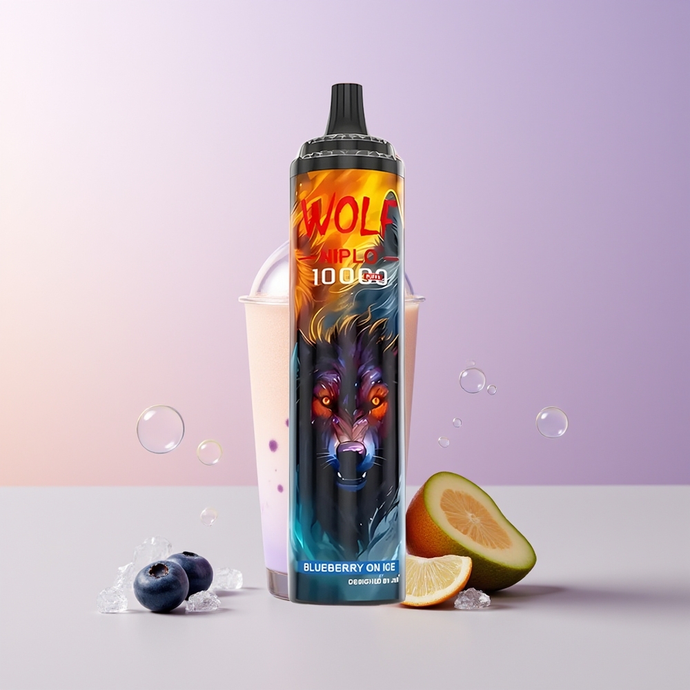 JNR Wolf Niplo 10000 Chupadas Arándano Azul En Hielo Tipo-C Rápido Chile Por Mayor