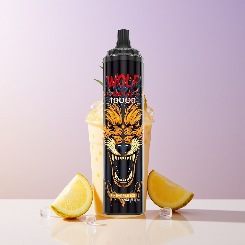 JNR Wolf Niplo 10000 Puffs Piña Helado 1.0 Ohm Chile Por Mayor