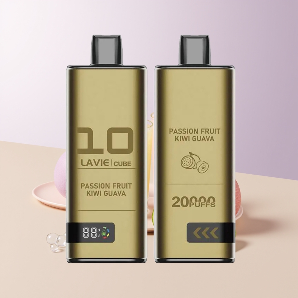 LAVIE Cube 20000 Chupadas Vape Desechable Maracuyá Kiwi Guayaba 28ML Chile Por Mayor