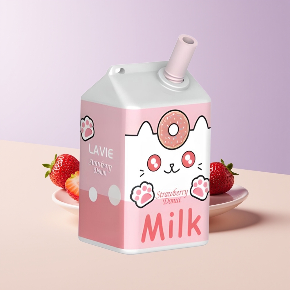 LAVIE Milk 7000 Puffs Fresa Donut Recargable Chile Por Mayor