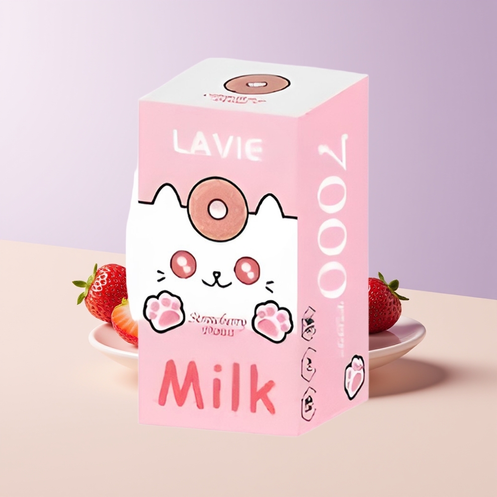 LAVIE Milk 7000 Puffs Fresa Donut Recargable Chile Por Mayor